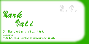 mark vali business card